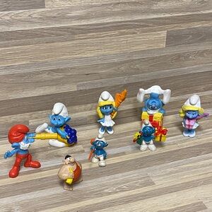 Smurfs Action Figure Set vintage Smurf collectible figurines Multicolor